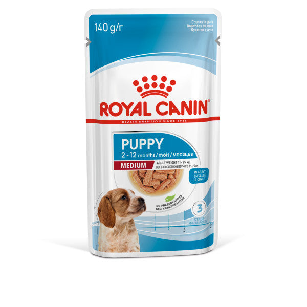 Royal Canin Wet Dog Food Medium Pouch (Puppy) 140g Pet