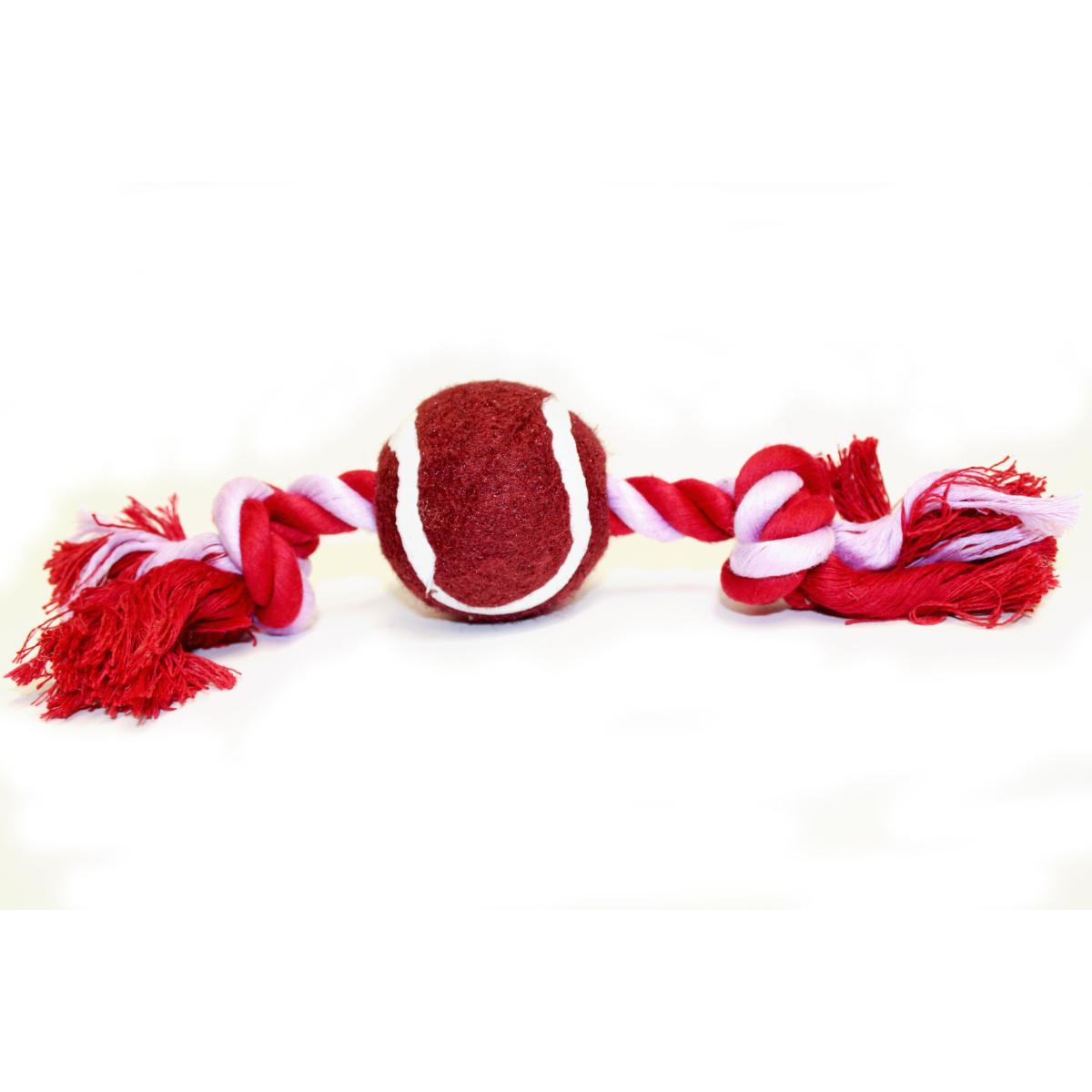 Super Squeaky Tennis Ball & Rope | Value Dog Tug Toy