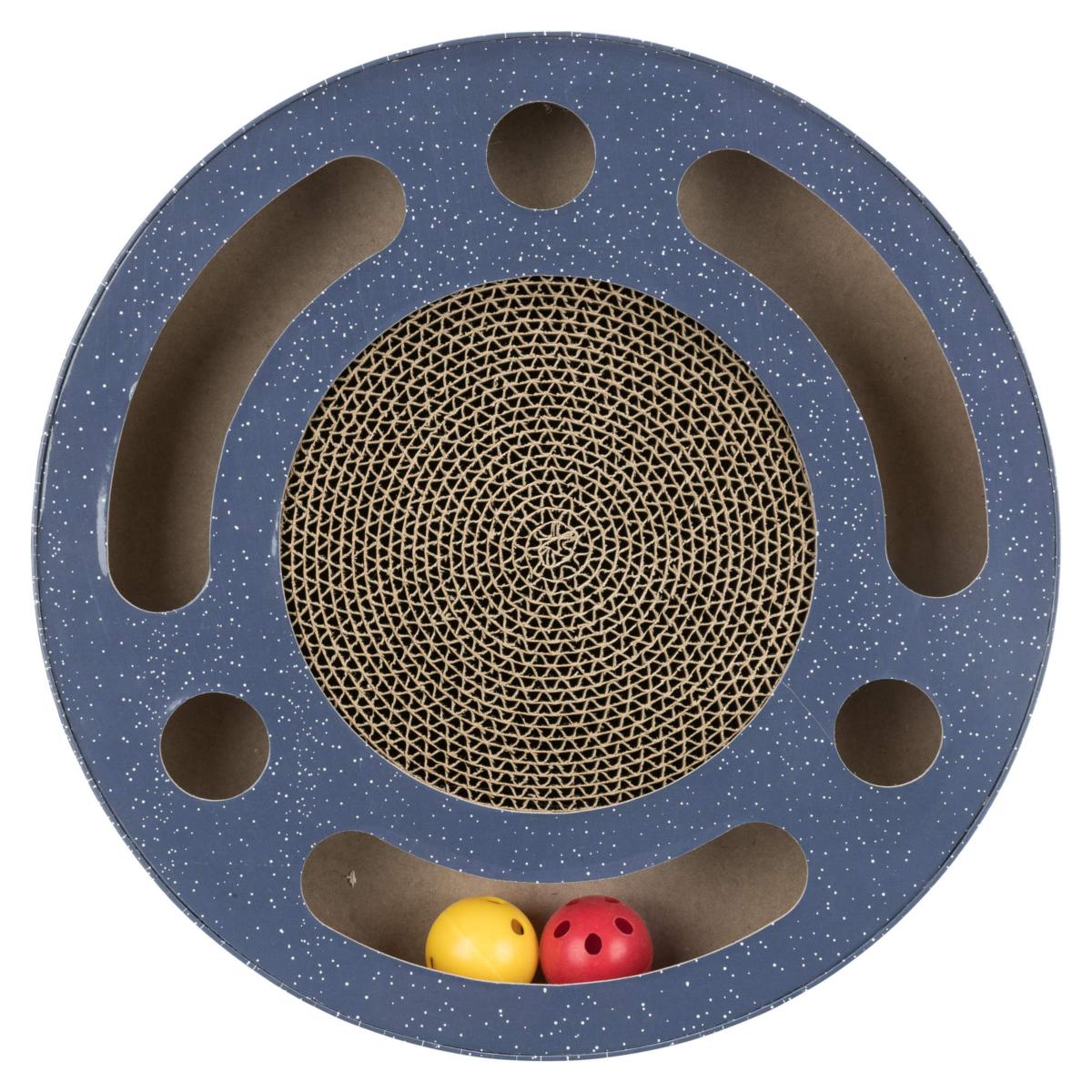 Trixie Christmas | Cardboard Scratching Drum & Ball Spinner | Festive Cat Toy