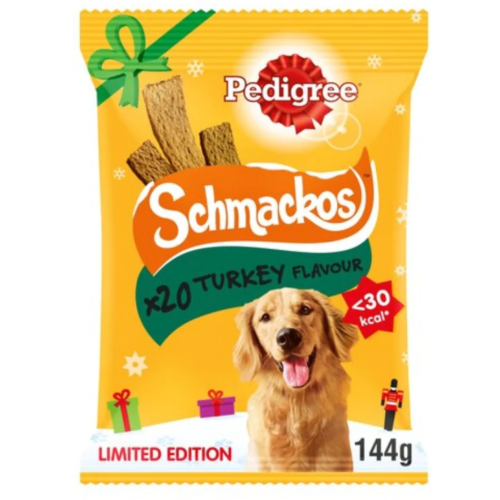 Pedigree | Christmas Turkey Schmackos - 20 Sticks | Dog Training Treats