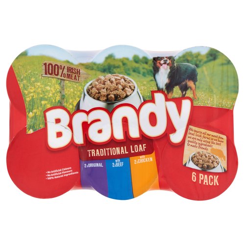 Brandy | Wet Dog Food | Traditional Loaf Variety Pack - 6 x 395g