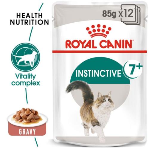 Royal Canin Feline Health Nutrition | Wet Cat Food Pouch | Senior 7+ Instinctive in Gravy - 12 x 85g