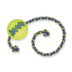 KONG SqueakAir Tennis Ball on a Rope - Medium