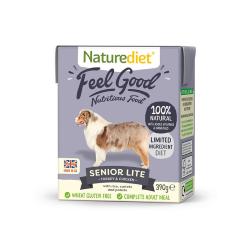 Naturediet Gluten Free Wet Dog Food (Senior/Lite) - Turkey, Rabbit, Veg and Rice 390g