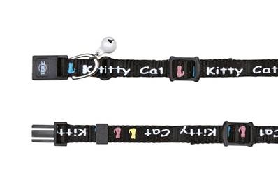 Trixie Kitten Cat Collar With Cat Print And Bell