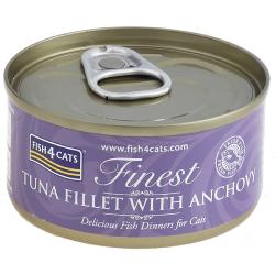 Fish4Cats Wet Cat Food Finest Tuna Fillet with Anchovy 70g