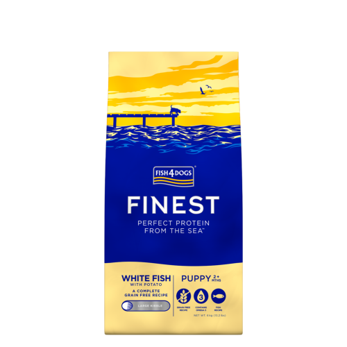 Fish4Dogs Finest | Grain Free Dry Dog Food | Large Breed Puppy | White Fish with Potato - 6kg - Short Dated 12/12/2022