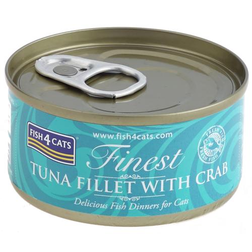 Fish4Cats Wet Cat Food Finest Tuna Fillet with Crab 70g
