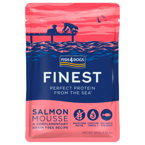 Fish4Dogs Finest | Grain Free Wet Dog Food | Salmon Mousse - 100g
