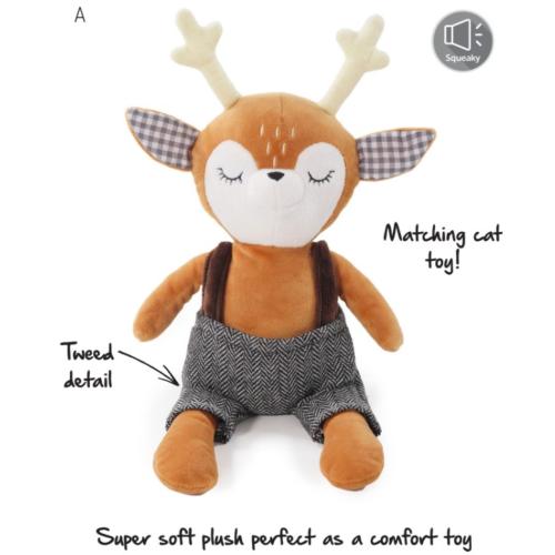 Cupid & Comet | Christmas Plush & Rope Dog Toy | Robbie Reindeer