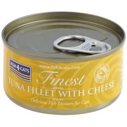 Fish4Cats Wet Cat Food Finest Tuna Fillet with Cheese 70g