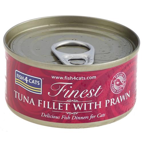 Fish4Cats Finest | Wet Cat Food | Tuna Fillet with Prawn - 70g