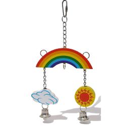 Rosewood | Small Pet & Bird Toy | Woodies Rainbow Mobile