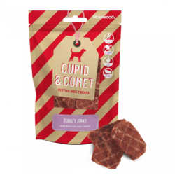 Cupid & Comet | Turkey Jerky Chewy Bites | Dog Festive Treats
