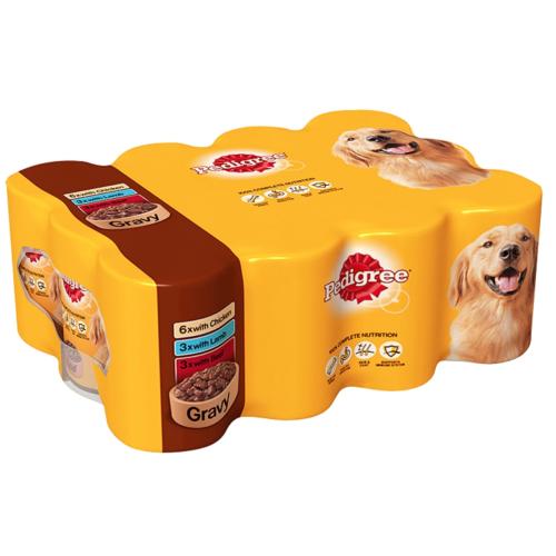 MANCHESTER & CHESHIRE DOGS HOME DONATION - Pedigree Tins (Adult) - Mixed Chunks In Gravy (12 X 400g)