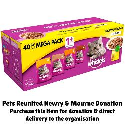PETS REUNITED DONATION - Whiskas Multipack | Poultry in Jelly - 40 Pack