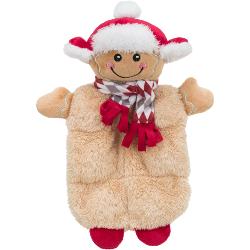 Trixie | Christmas Dog Toy | Dangling Floppy Plush Gingerbread