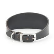Ancol Whippet Leather Collar Black 30-34cm
