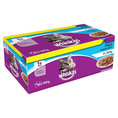 PHIBSBORO CAT RESCUE DONATION - Whiskas Cat Pouch Multipack - Fish Selection - 40 X 100g