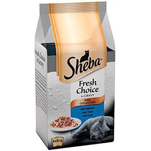 Sheba Fresh Choice Cat Pouches 6x50g Gravy / Fish Selection