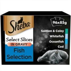 Sheba | Wet Cat Food Pouches | Select Slices in Gravy | Fish Collection - 12 x 85g