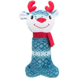Trixie | Christmas Fabric Snuggle Bone | Plush Dog Toy