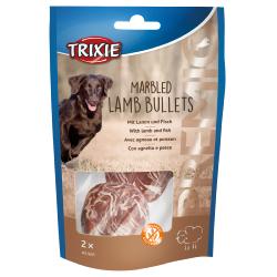 Trixie Premio | Natural Meaty Dog Treats | Marbled Lamb Bullets - Pack of 2