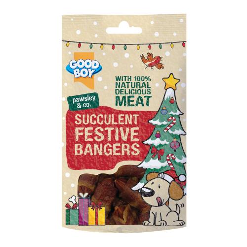 Pawsley & HoHoHo | Succulent Festive Chicken Bangers | Christmas Dog Treat