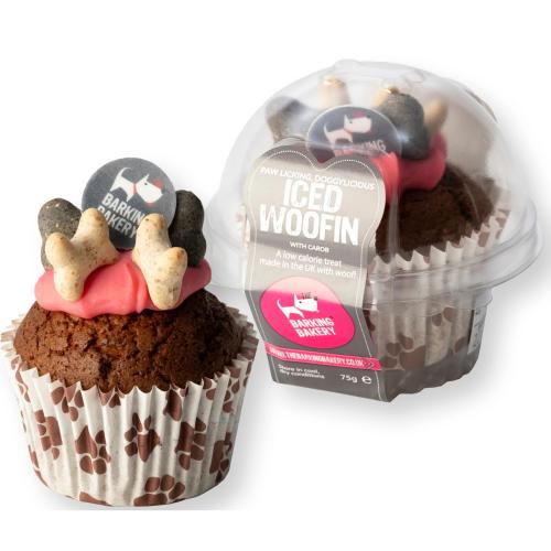 Barking Bakery | Dog Cake Treat | Pink Iced Woofin Muffin