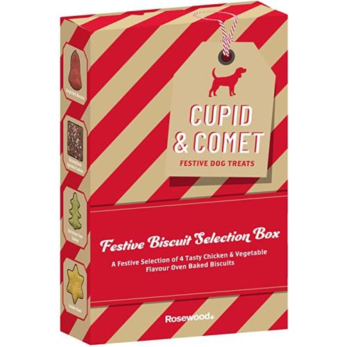 Cupid & Comet | Christmas Dog Treats | Luxury Festive Biscuit Selection Box