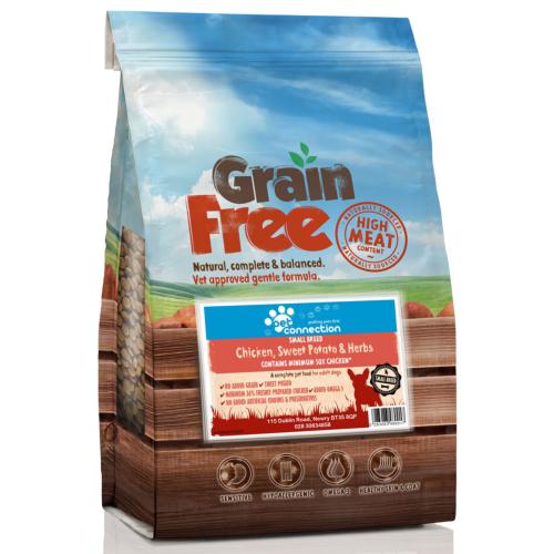 Pet Connection Grain Free | Adult Dry Dog Food | Small Breed | Chicken with Sweet Potato & Herbs