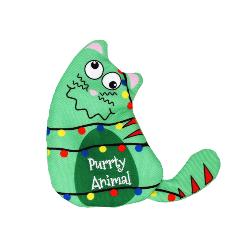 KONG Holiday | Refillables Purrsonality Purrty Animal | Christmas Crinkle Cat Toy