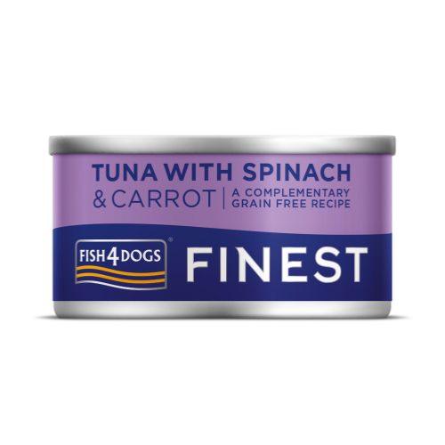 Fish4Dogs Finest Tuna And Carrot Dog Food Tin 85g