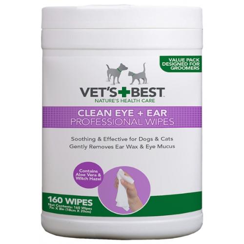 Vet's Best Clean Eye & Ear Wipes for Dogs & Cats - 160 Pack