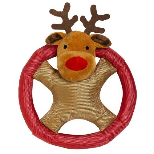 Pawsley & HoHoHo | Tough Reindeer Ring | Christmas Dog Toys