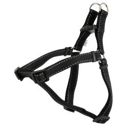 Ancol Reflective Padded Nylon Dog Harness - Black