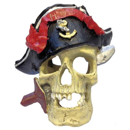Betta Pirate Skull Aquatic Ornament