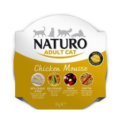 Naturo | Grain Free Wet Cat Food | Chicken Mousse Foil Tray - 85g