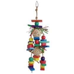 DEN Lazy Bones Hanging Parrot Activity Shapes Toy