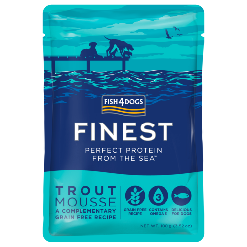Fish4Dogs Finest | Grain Free Wet Dog Food | Trout Mousse - 100g