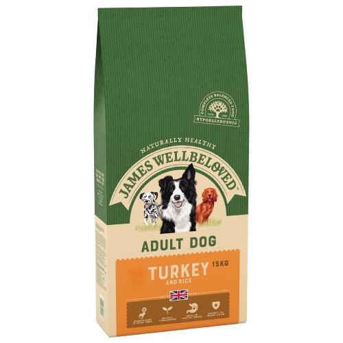 James Wellbeloved Gluten Free Dog Food (Adult) - Turkey and Rice 15kg