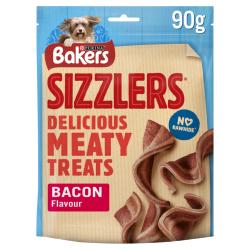 Bakers Sizzlers | Meaty Dog Treats | Bacon - 90g
