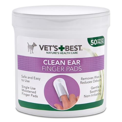 Vet's Best Clean Ear Finger Pads - 50 Pack
