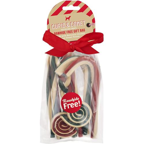 Cupid & Comet | Christmas Dog Treat Pack | Rawhide Free Bumper Gift Bag