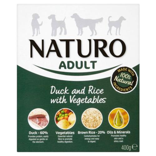 Naturo | Gluten Free Wet Dog Food | Duck & Rice with Vegetables - 400g