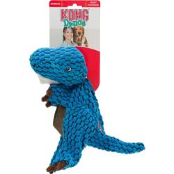 KONG Dynos Plush Blue T-Rex Dog Toy