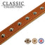 Ancol | Leather Sewn/Studded Dog Collar | Tan