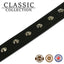 Ancol | Leather Sewn/Studded Dog Collar | Black