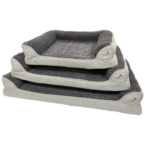 Gorpets | Orthopedic Drying Dog Bed | Grey Noodle