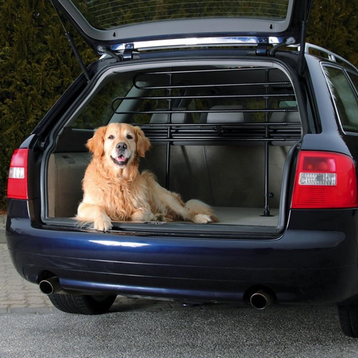 Trixie Car Dog Grid | Adjustable Metal Car Boot Barrier for Dogs | 85-140cm Width